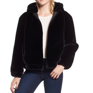 Marc Jacobs Black Faux Fur Jacket